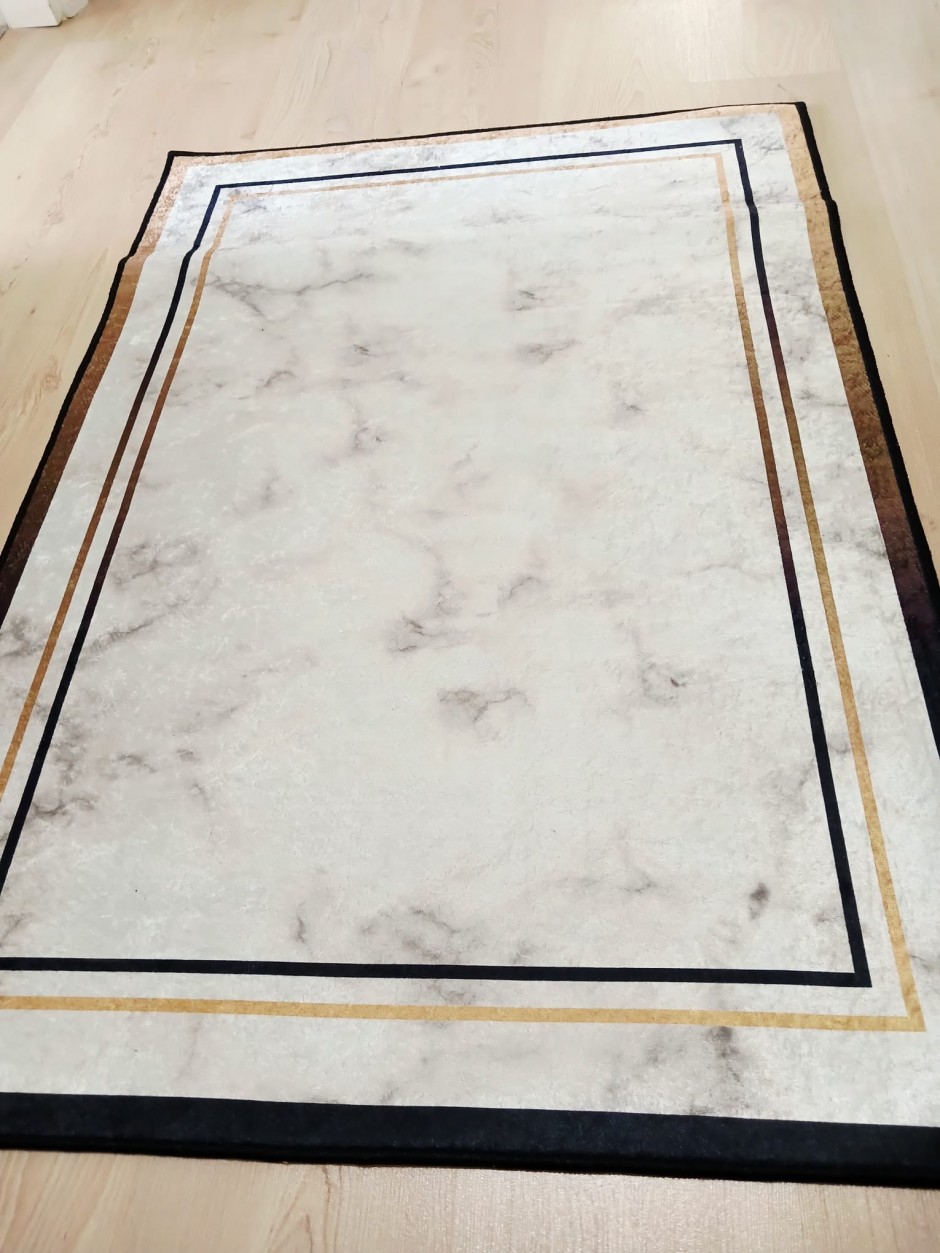 Mermer, 70x120cm Kaymaz Taban Yıkanabilir Banyo Paspası