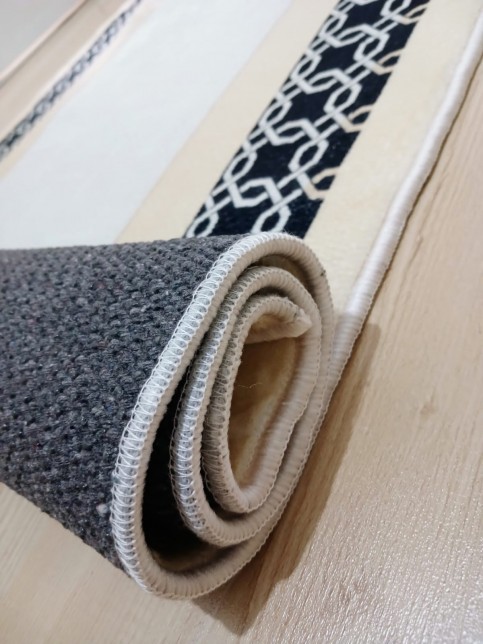 Bambu, Krem, Organik Pamuk Taban, Kaymaz, Banyo Halısı(80X150 CM)