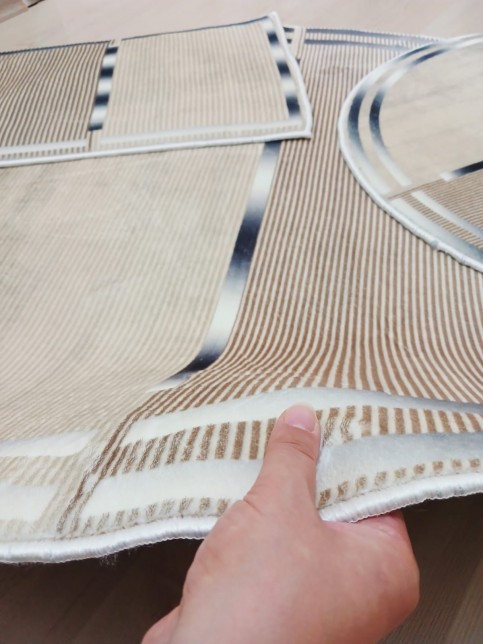 Paye - Dokuma Taban, Bambu, Yuvarlak Banyo Halısı (100X100-60X60-40X60 CM 3'LÜ SET)