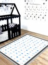 Star Light - Makinede Yıkanabilir, Ince, Kaymaz Tabanlı, Çocuk Odası Halısı