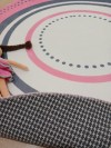 Soft Pembe - Makinede Yıkanabilir, İnce, Kaymaz Tabanlı, Kız Çocuk Odası Halısı