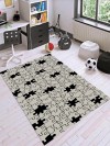 Puzzle - Makinede Yıkanabilir, İnce, Kaymaz Tabanlı, Çocuk Odası Halısı