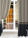 Vizon-kahve, Dijital Baskılı, Kadife Kumaş Salon, Yatak Odası, Çift Kanat Fon Perde