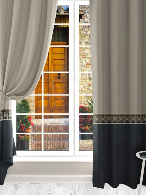 Vizon-kahve, Dijital Baskılı, Kadife Kumaş Salon, Yatak Odası, Çift Kanat Fon Perde