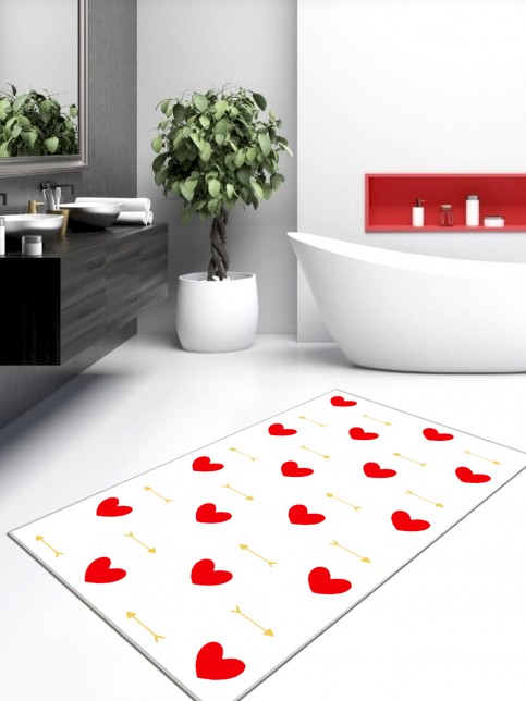 Kalp - Kaymaz  Taban Banyo Halısı