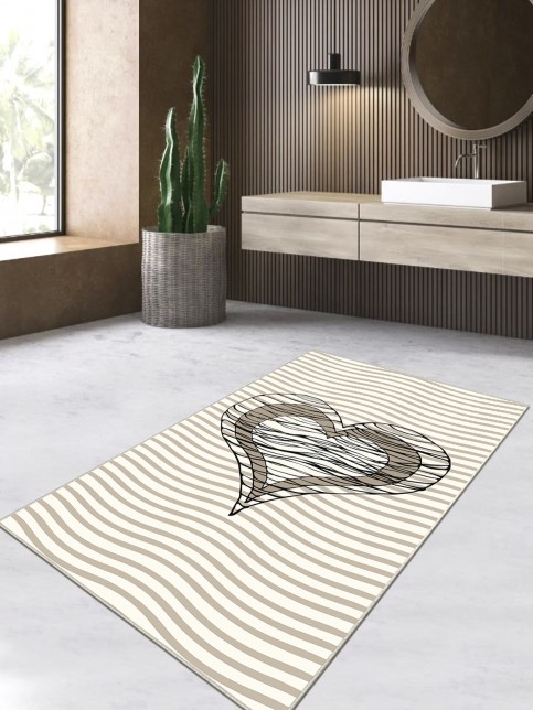 Kalp - Kaymaz Taban Banyo Halısı
