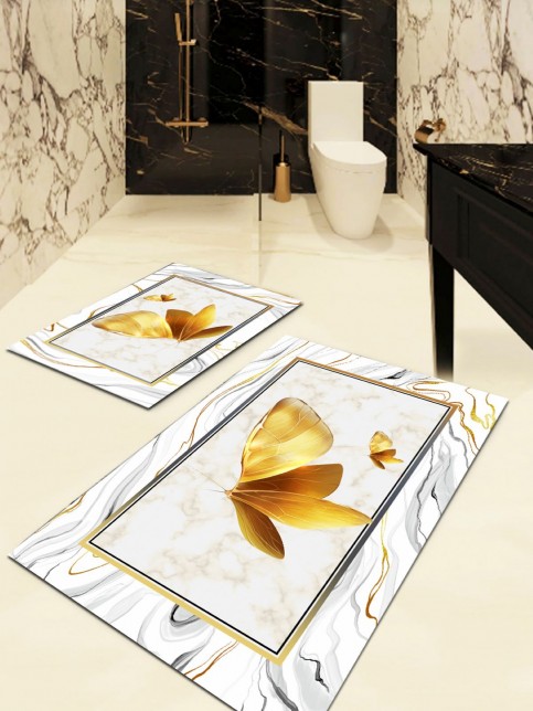 Golden Butterfly - Kaymaz Taban Banyo Halısı