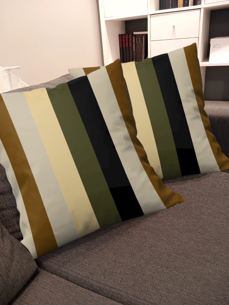 Trendy, Kadife Kumaş Kırlent Kılıfı (43X43 CM) - Çift Taraflı Baskı