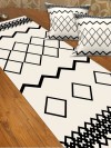 Otantik (KREM), Pamuklu Kumaş, Balkon, Bahçe, Mutfak Runner Ve 2'li Kırlent Kılıf Set