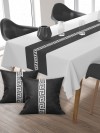 Versa, Pamuklu Kumaş, Balkon, Bahçe, Mutfak Runner Ve 2'li Kırlent Kılıf Set