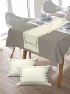 Pötikare, Dertsiz Kumaş, Balkon, Bahçe, Mutfak Runner ve 2'li Kırlent Kılıf Set