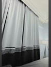 Zincir , Dijital Baskılı, Kadife Kumaş, Salon, Yatak Odası Çift Kanat Fon Perde