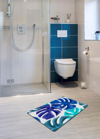 40 Cm X 60 Cm Kaymaz, Dökülmez, Yıkanabilir Deri Taban Banyo Paspası